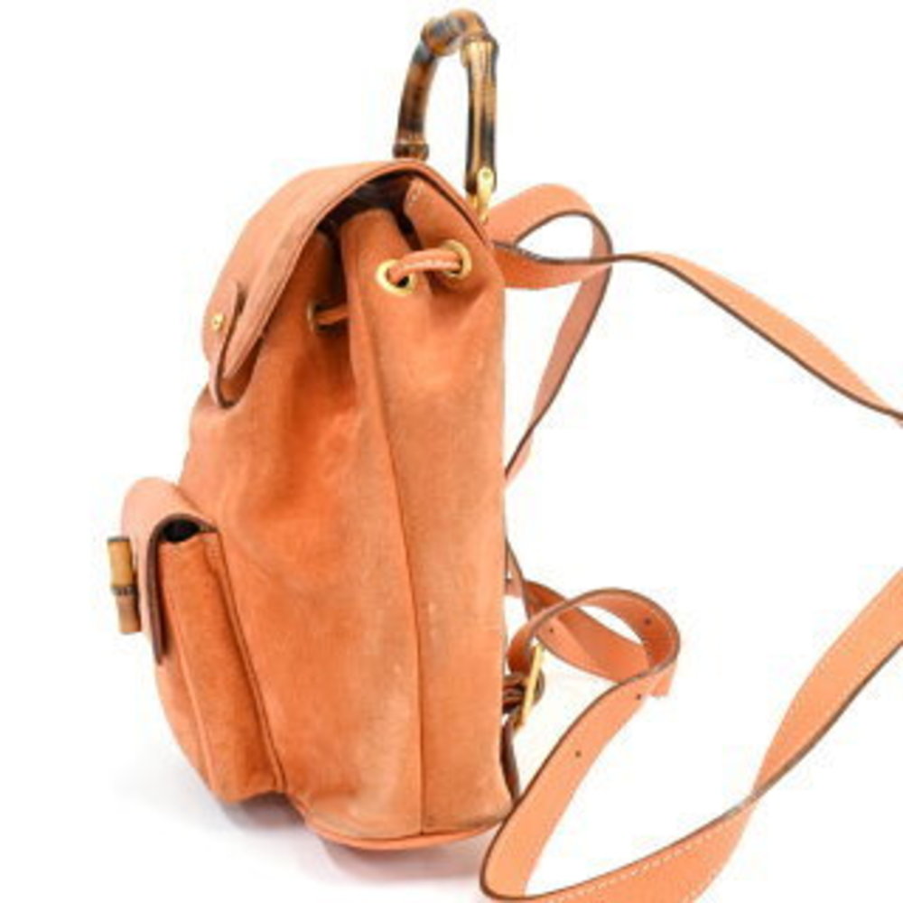 Gucci Mini Rucksack Backpack Backpack Bamboo Sued… - image 2